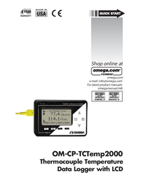 Thumbnail of document Manual - OM-CP Thermocouple Temperature Data Logger w/LCD Display